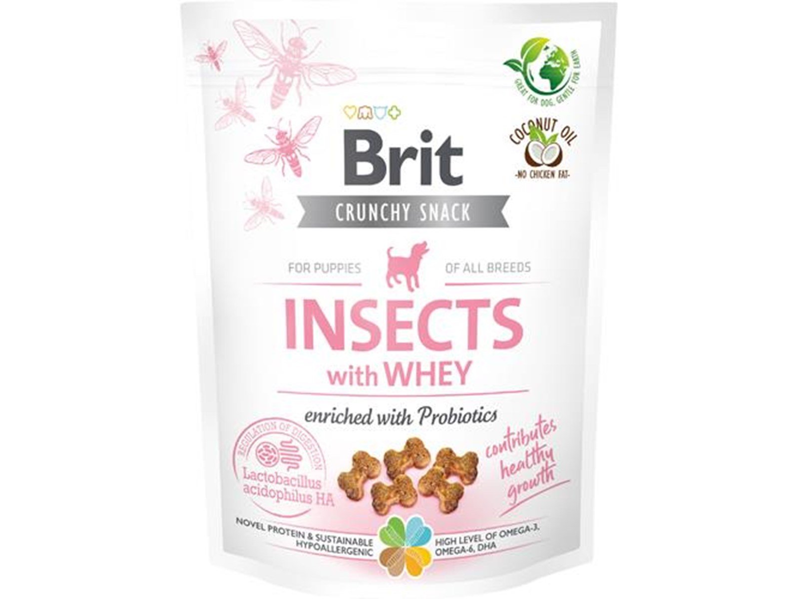 Brit Care Crunchy Snack - Insect w/ Whey for Puppies 200g Brit Care Crunchy Snack - Insect w/ Whey for Puppies 200g